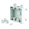 Taymac Electrical Box, 26.5 cu in, Outlet Box, 2 Gang, Non-Metallic PDB77550WH